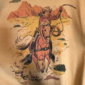 Retro Roy Rogers western sweatshirt cowgirl size L